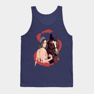 beautiful women with horses Tank Top